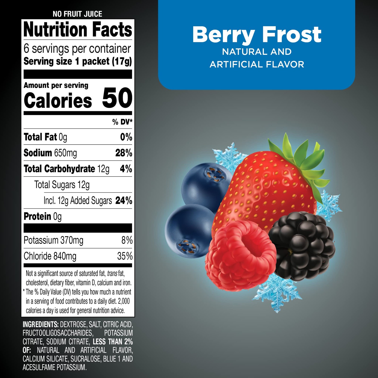 Amazon Basic Care Advantage Electrolyte 6 Count (Pack of 1), Berry