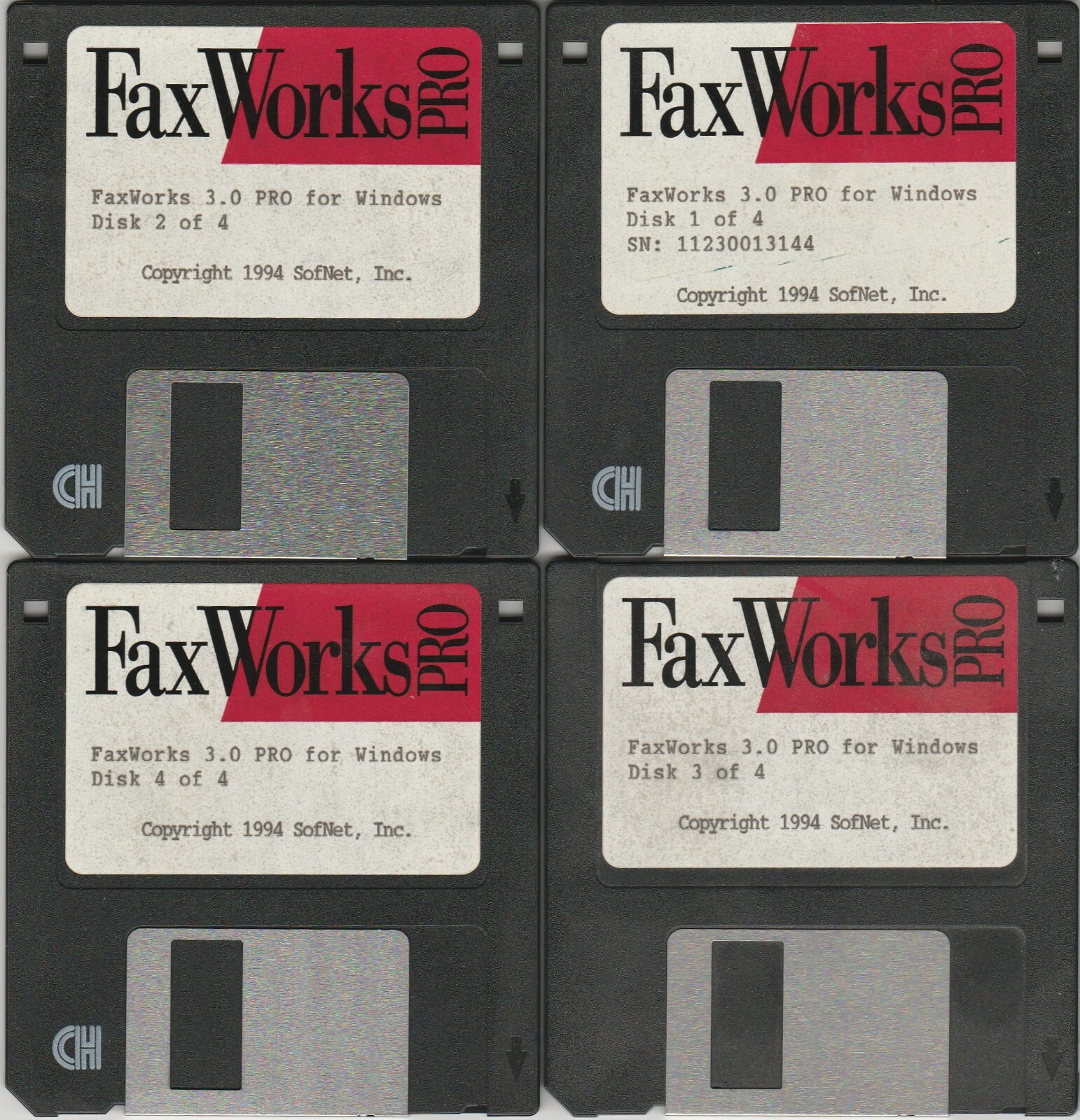 FaxWorks Pro 3.0 for Windows by SoftNet ~ 3.5" disks 1994
