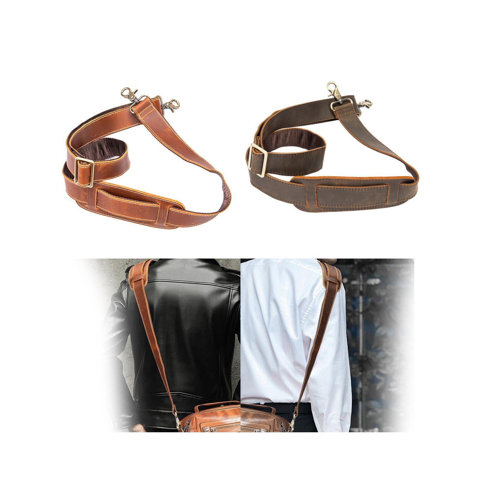 Leather Bag Strap Universal Adjustable Luggage Straps Classic Shoulder Strap for