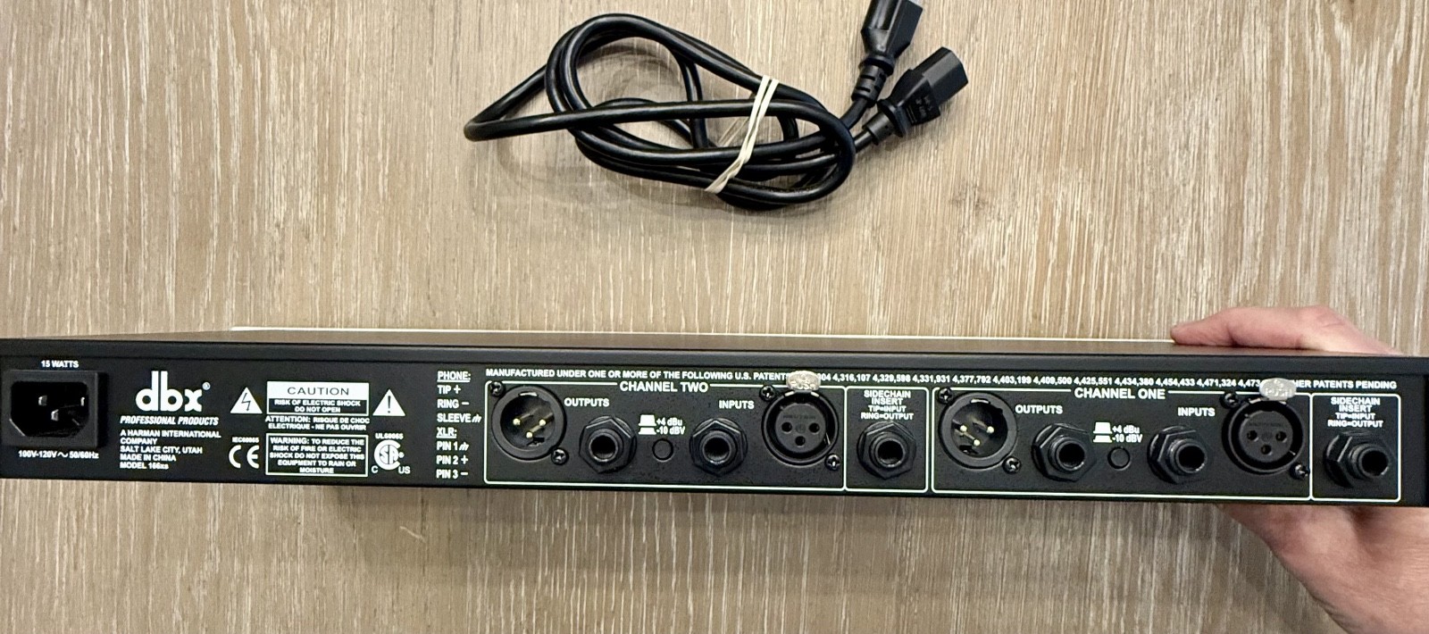 Dbx 166xs Dual Compressor/Limiter/Gate Processor DBX166XSV/Power cord Tested