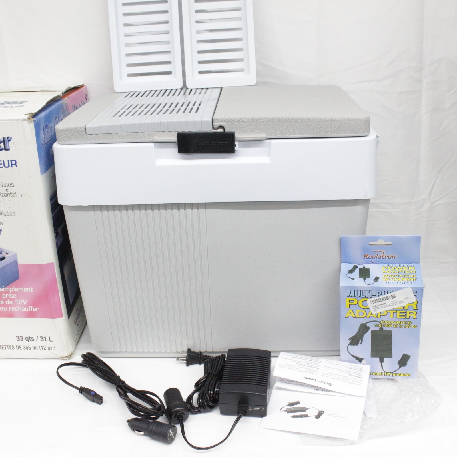 Koolatron Portable Car Cooler Warmer Iceless 12V 33 Quart 31 L White