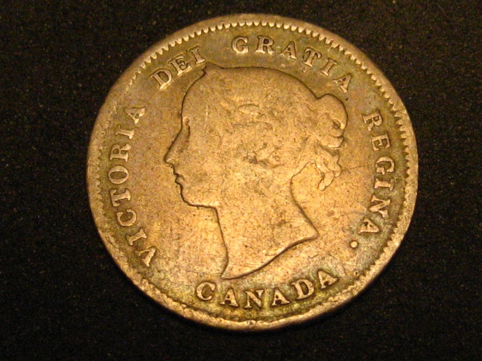 1886 Small 6 Canadian 5 Cent Silver