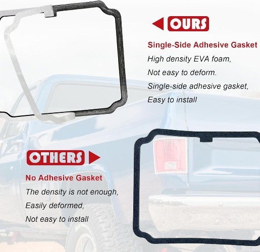 Upgrade Tail Light Lens Gaskets Single-Sided Adhesive Compatible with 1973-1991