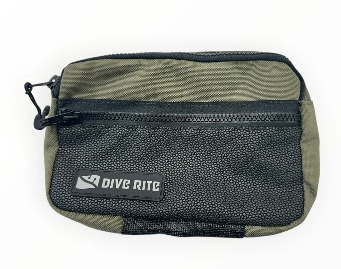 Dive Rite 2-Zip Sidemount Bellows Butt Pocket OD Green