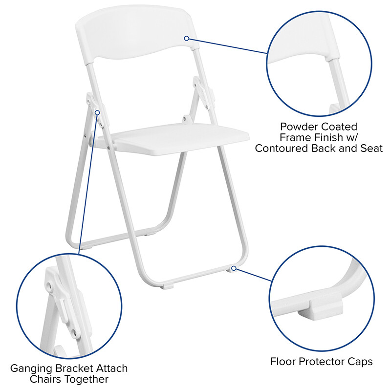 White Plastic Folding Chair