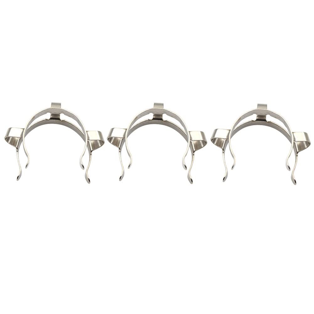 3 PCS #45 45mm Stainless Steel Metal Joint Lab Keck Clips Clamp Laboratory