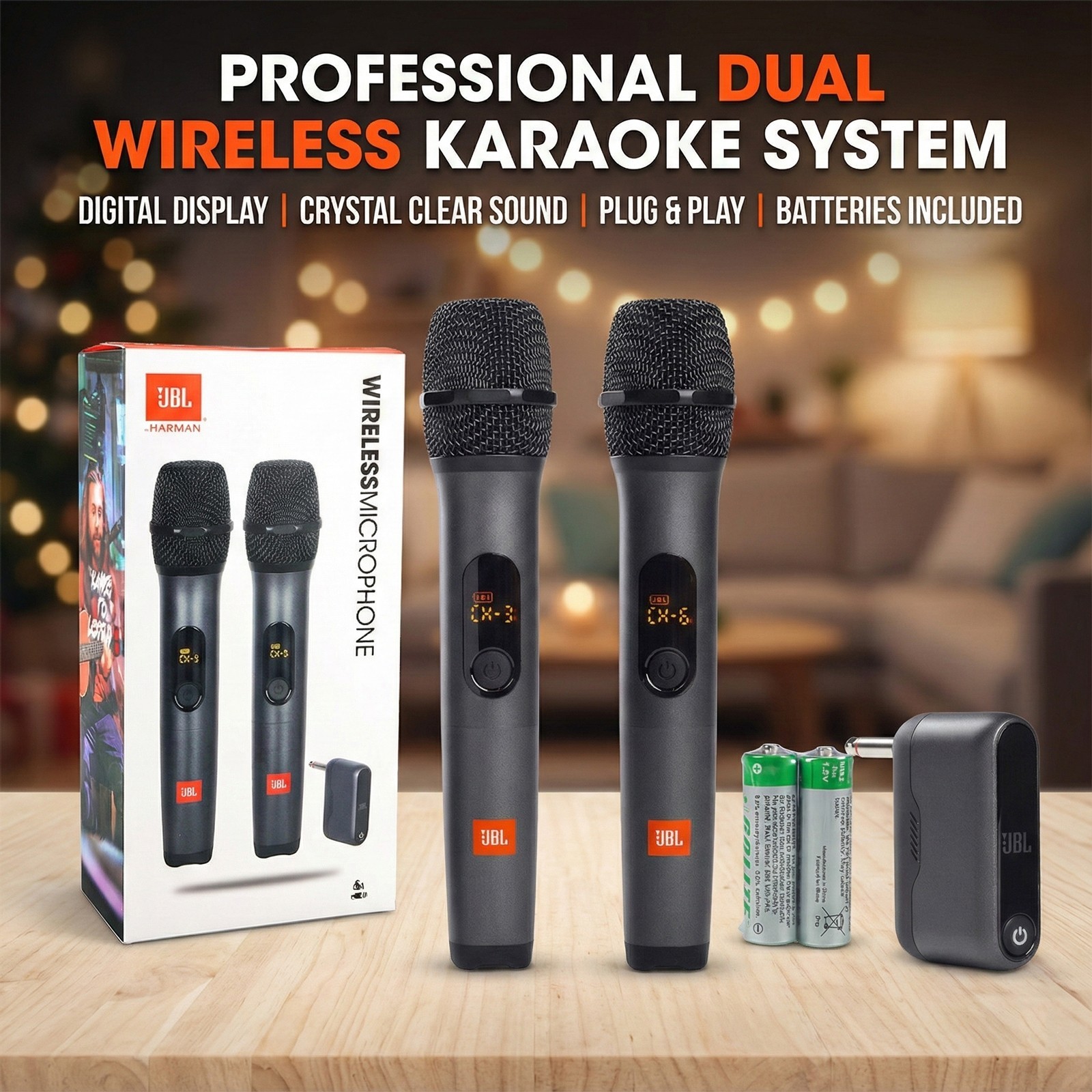 JBL AM2 Wireless Mic 2x Microphone For PartyBox 310 Encore System Replacement