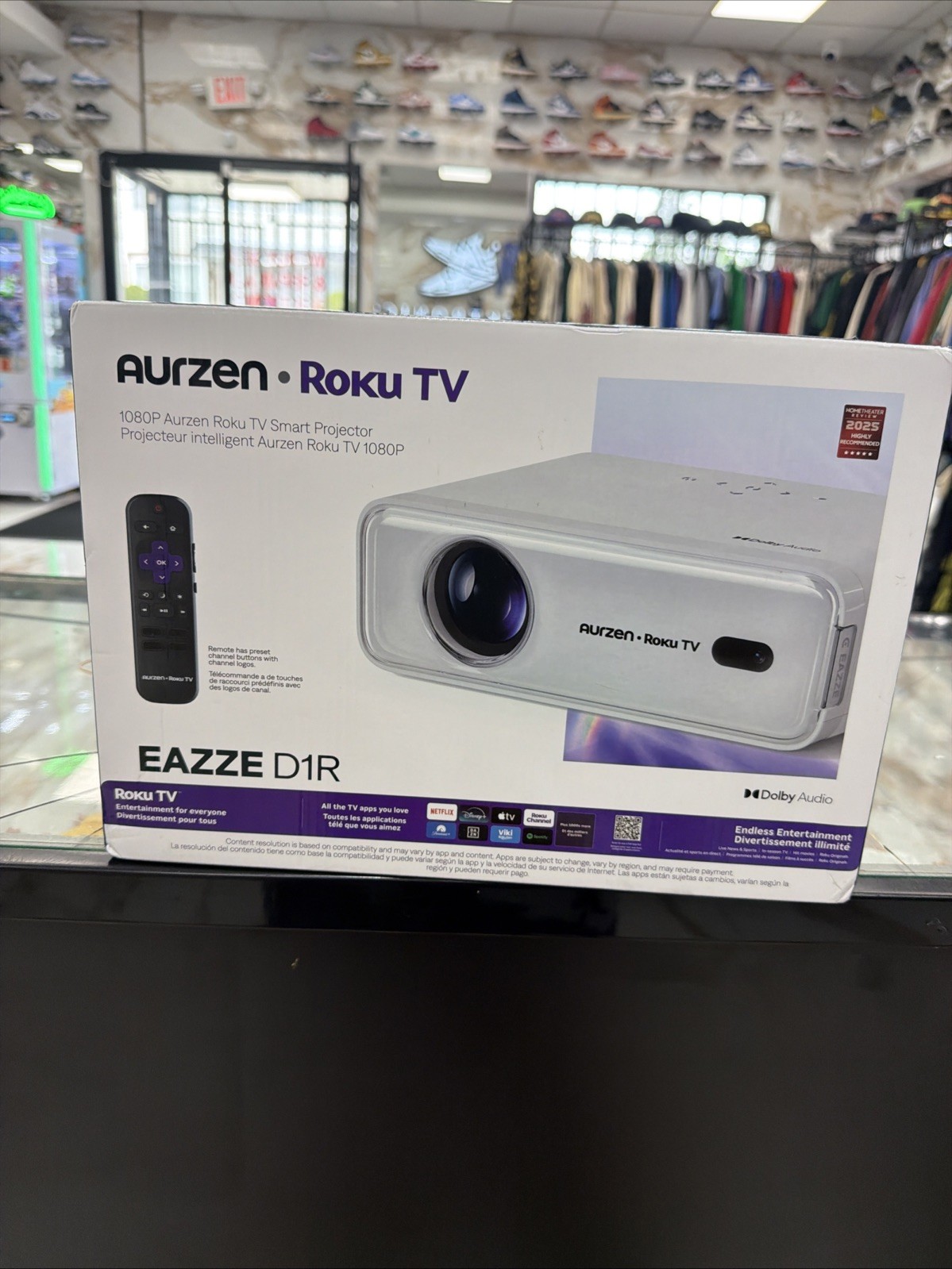 Roku TV Smart Projector with Wifi and Bluetooth, Roku Streaming Experience Bu...