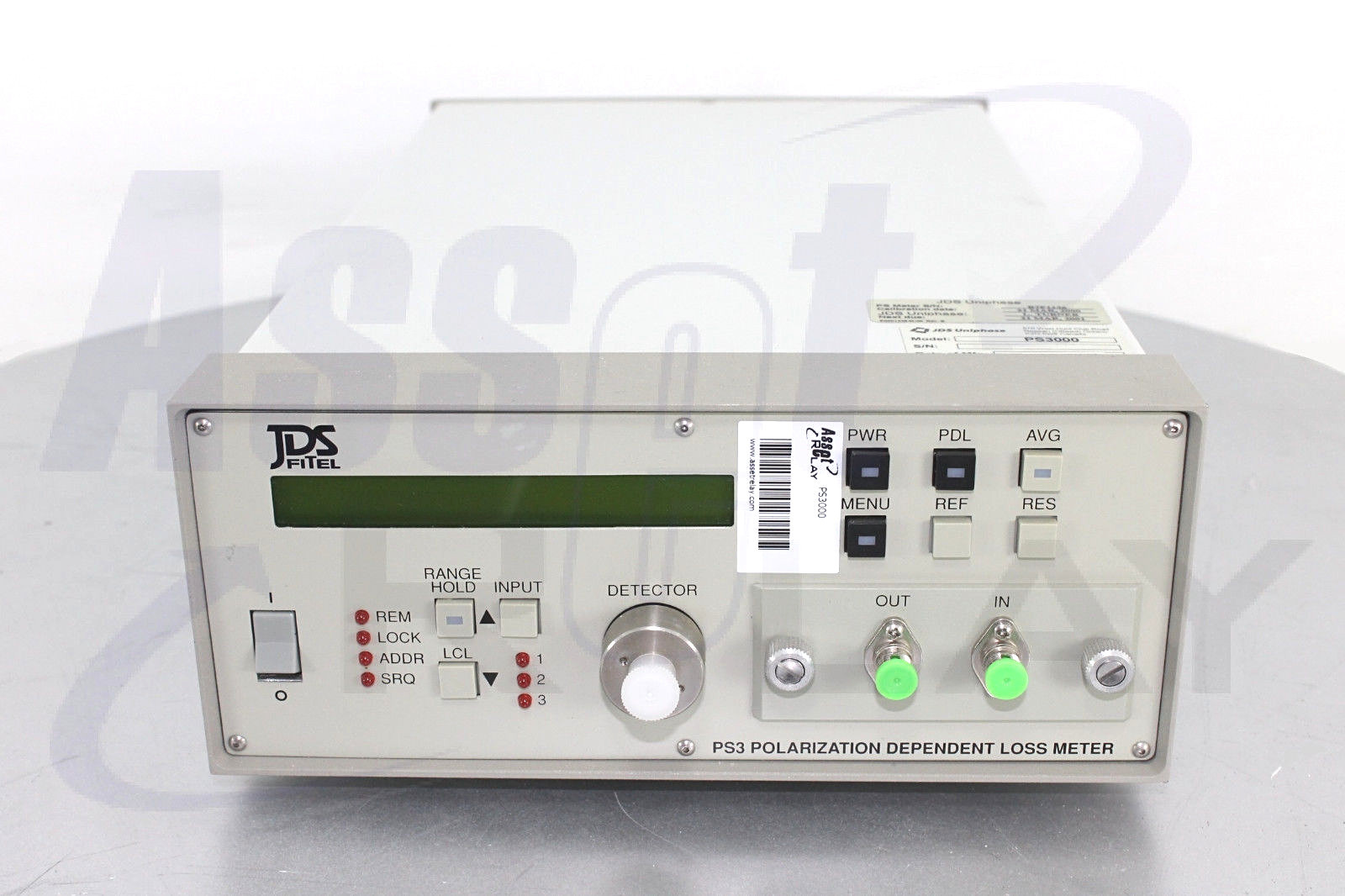JDSU PS3000 PDL Meter No internal source JDS Uniphase - Calibrated !