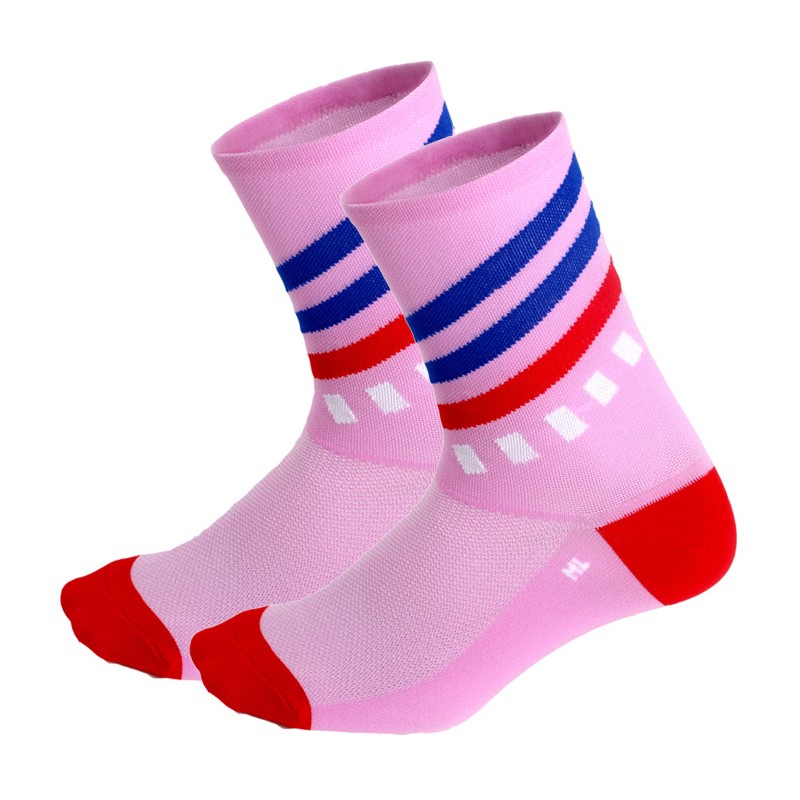 Pro Road Cycling Socks Bicycle Bike Riding Sports Athletic Socks XC BMX MTB Pink