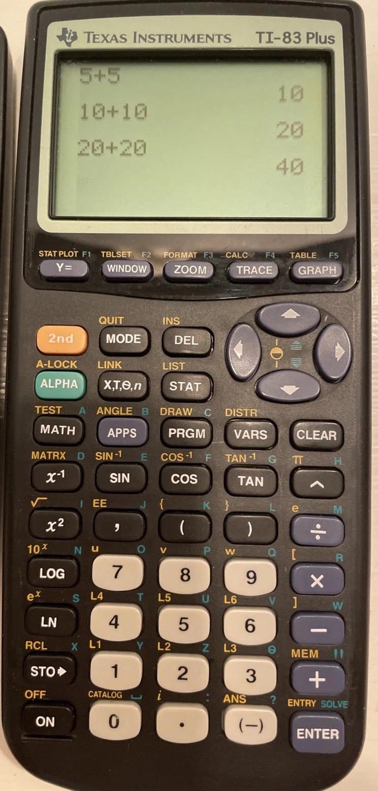 Texas Instruments TI-83 Plus Silver Edition Graphing Calculator - EUC