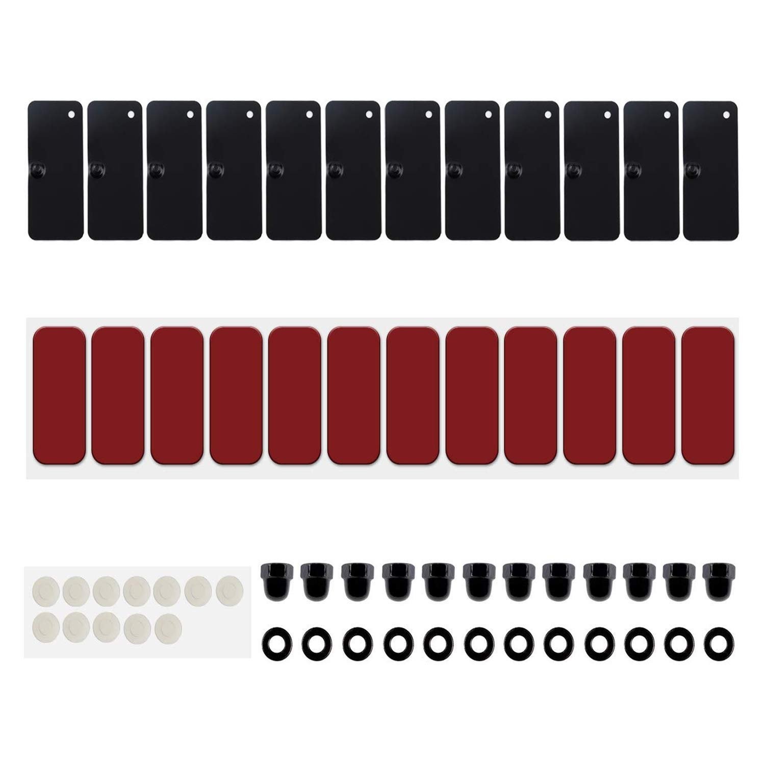 Rear Window Louvers Replacement Hardware Double Side Tape Mounting Tools Kit Set