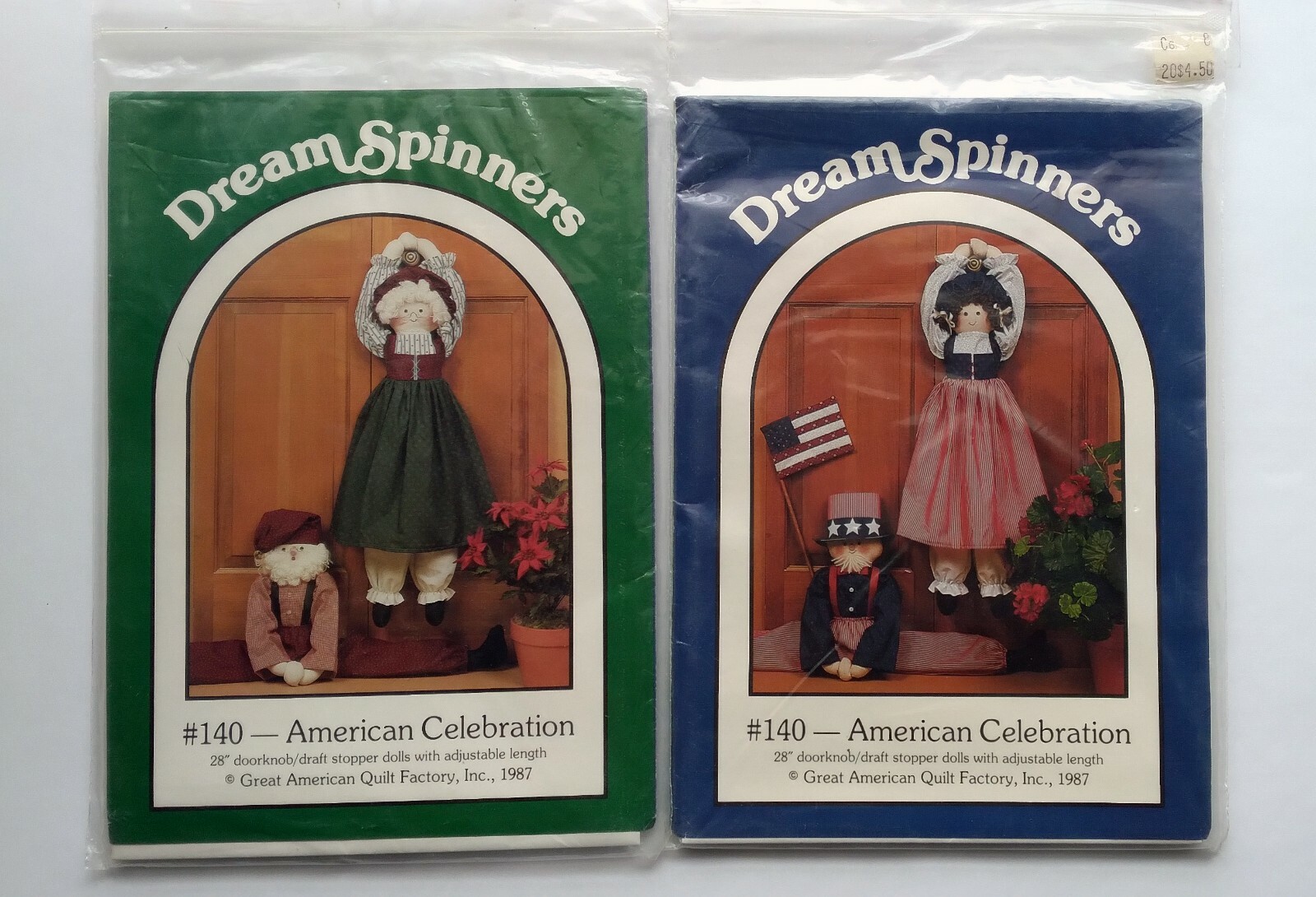 Dream Spinners American Celebration Door Knob Draft Stopper Doll Sewing Pattern