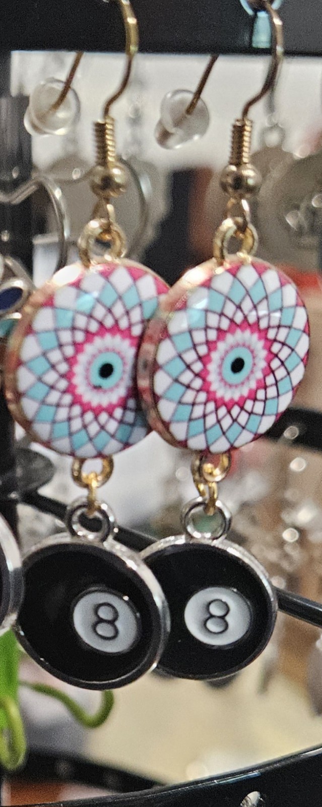 Handmade Pool Ball Jewelry  ear rings