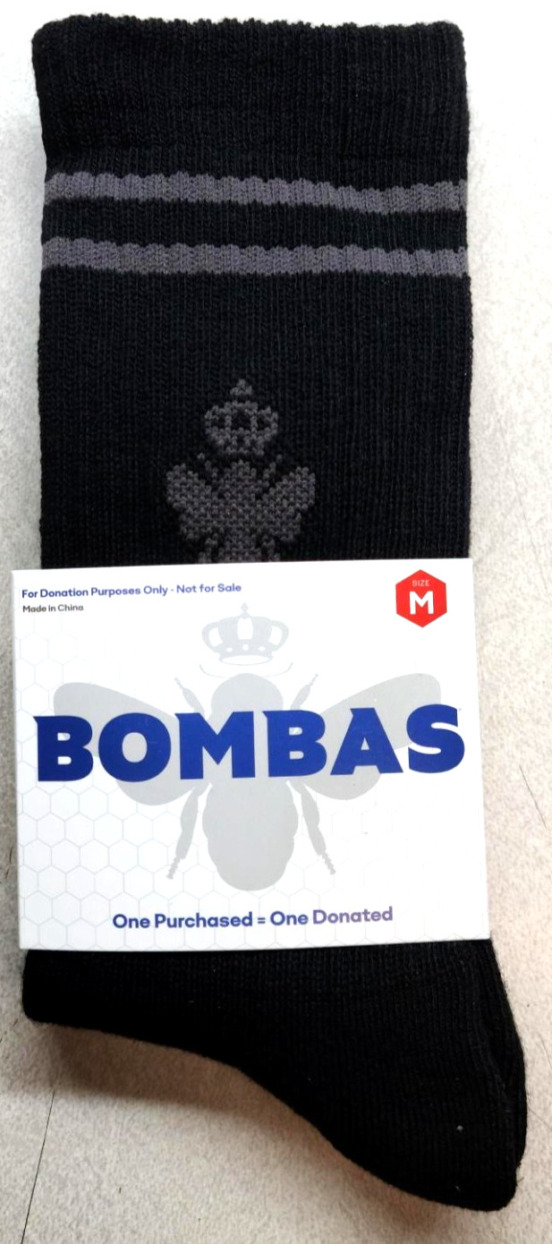 Bombas adult Black Socks Size M Calf Socks 25 Pairs NEW