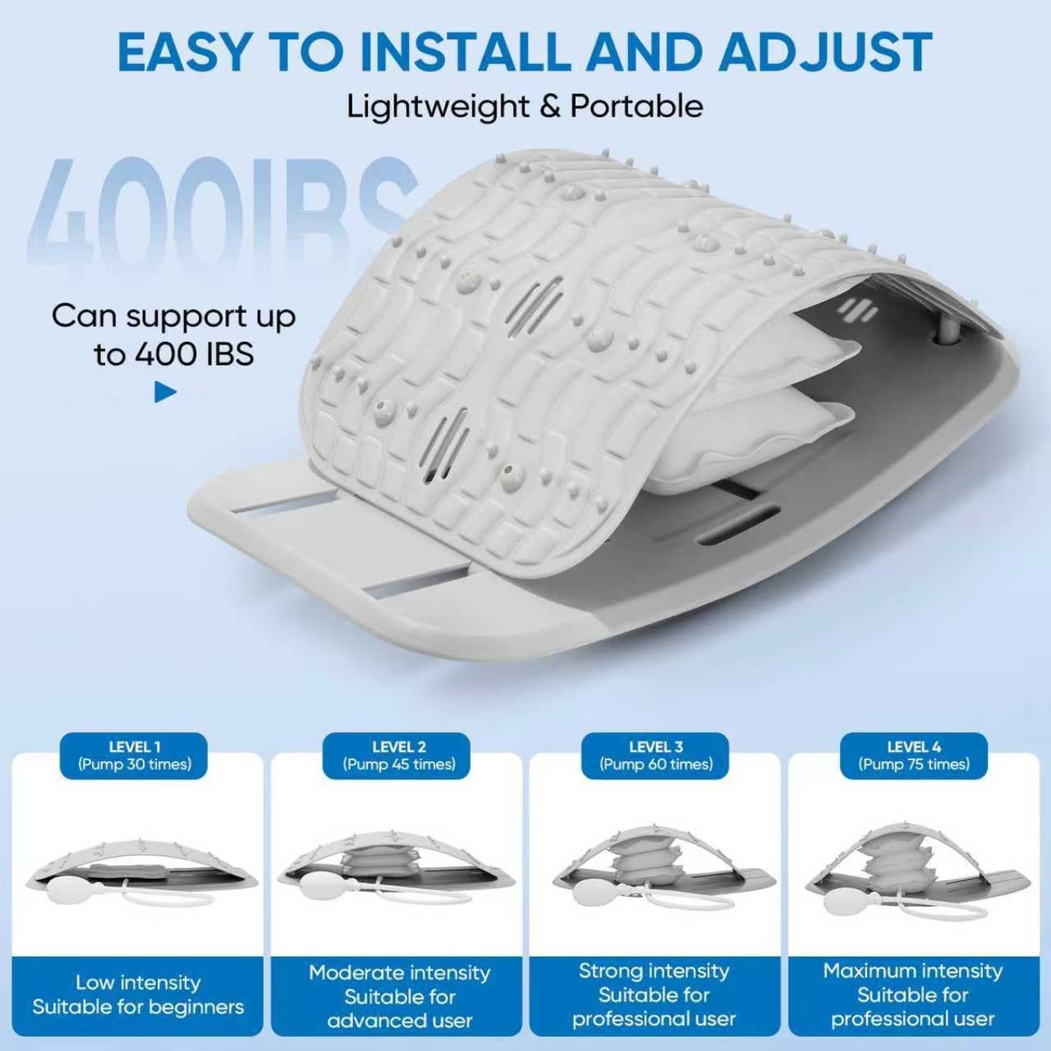 Back Stretcher for Lower Back Pain Relief, Lumbar Support Board | Adjustable ...