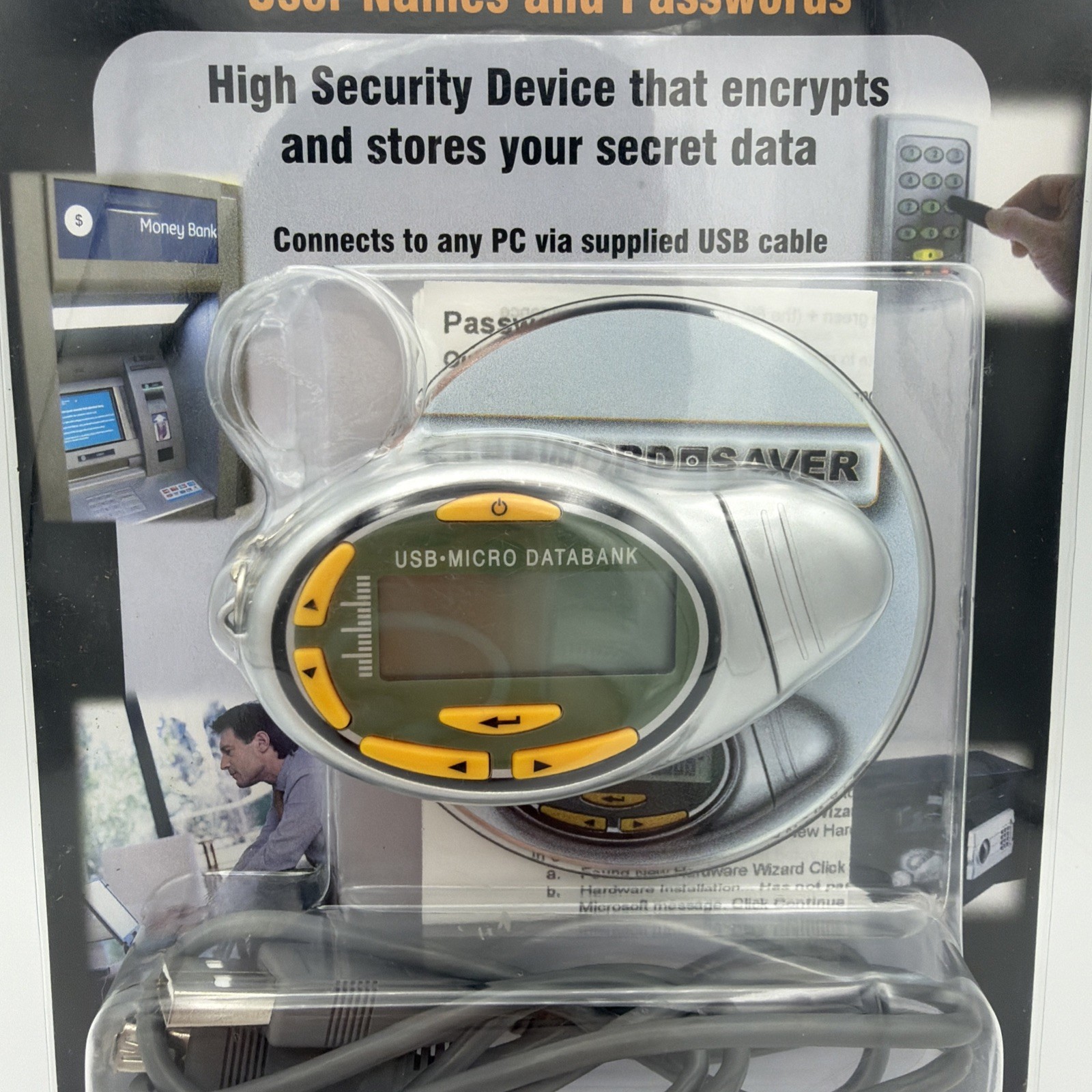 Password Saver USB-Micro Databank High Security Device New Sealed