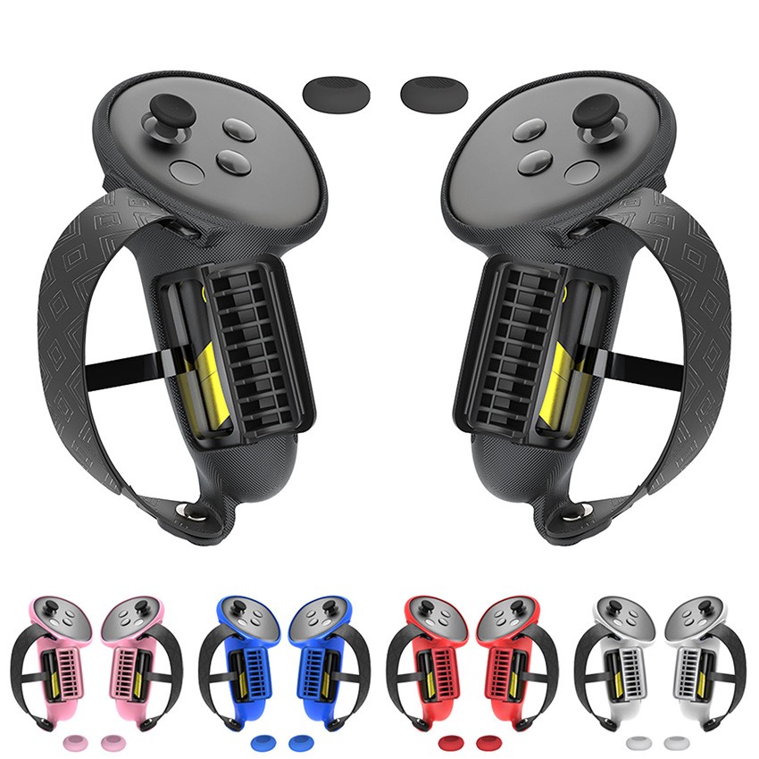Grip Silicone Protective Case Battery Cover Protector + Strap for Quest3/Quest3S