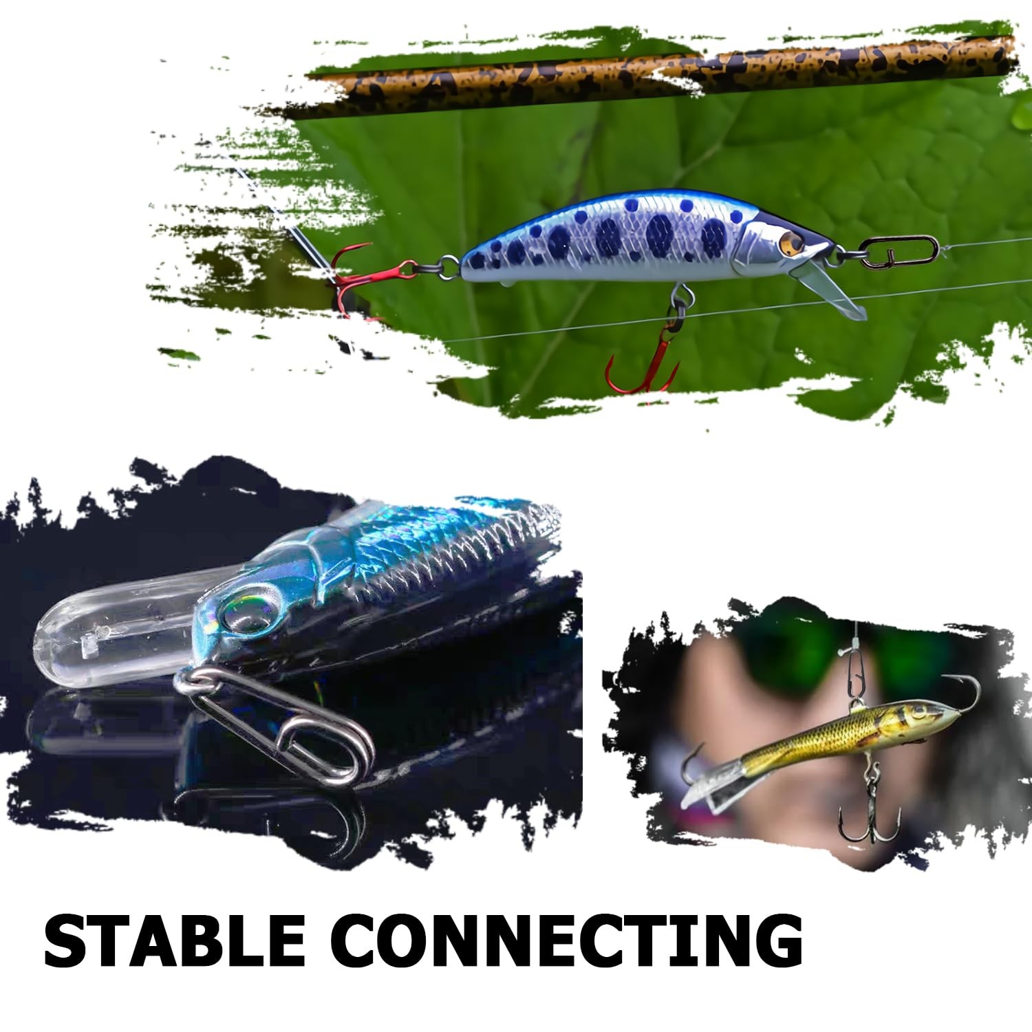 Stainless Steel Fishing Snap Freshwater High Strength Clips Saltwater Oval Blk