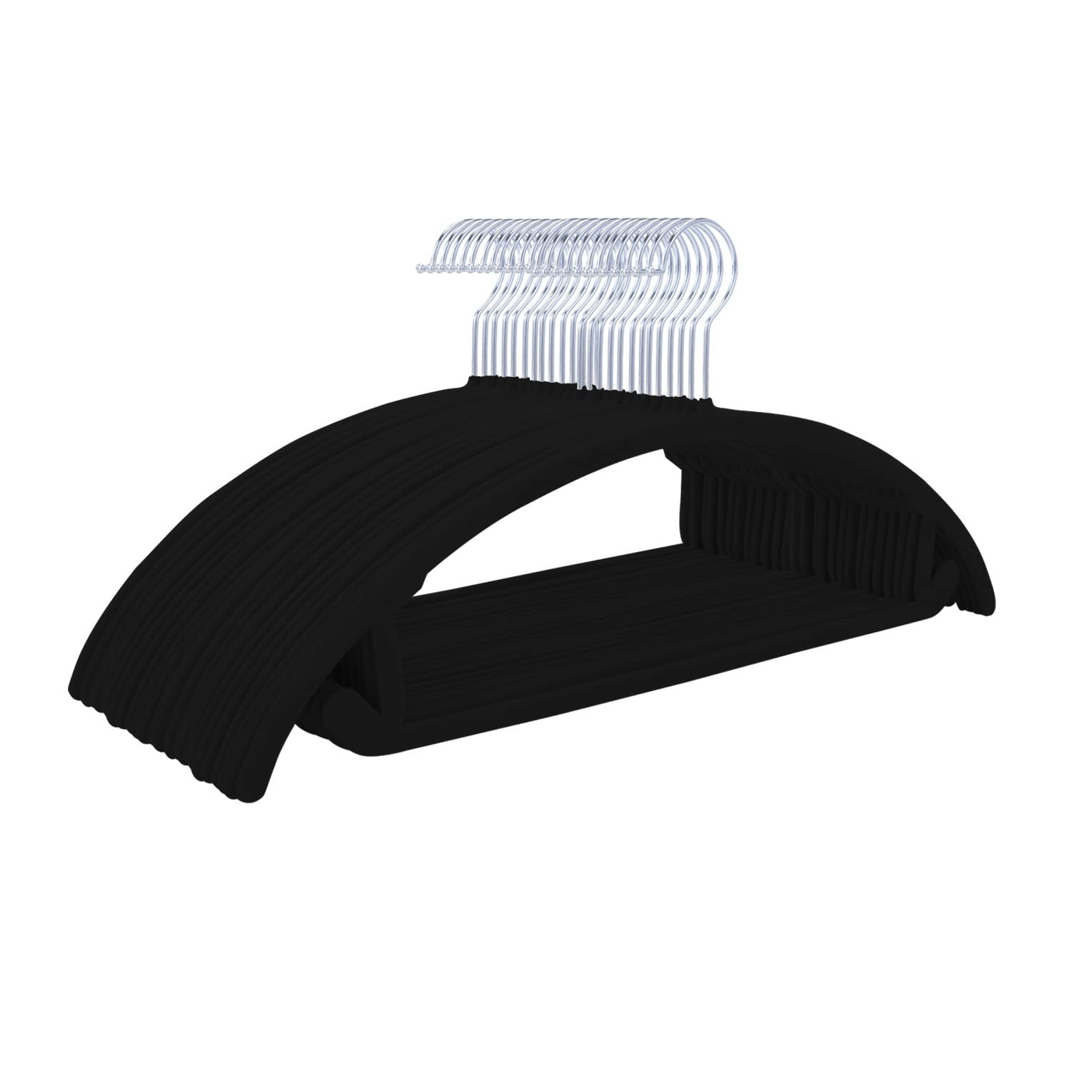 MIZGI Velvet Hangers (Pack of 50) Heavyduty-Non Slip No Shoulder Bump Suit