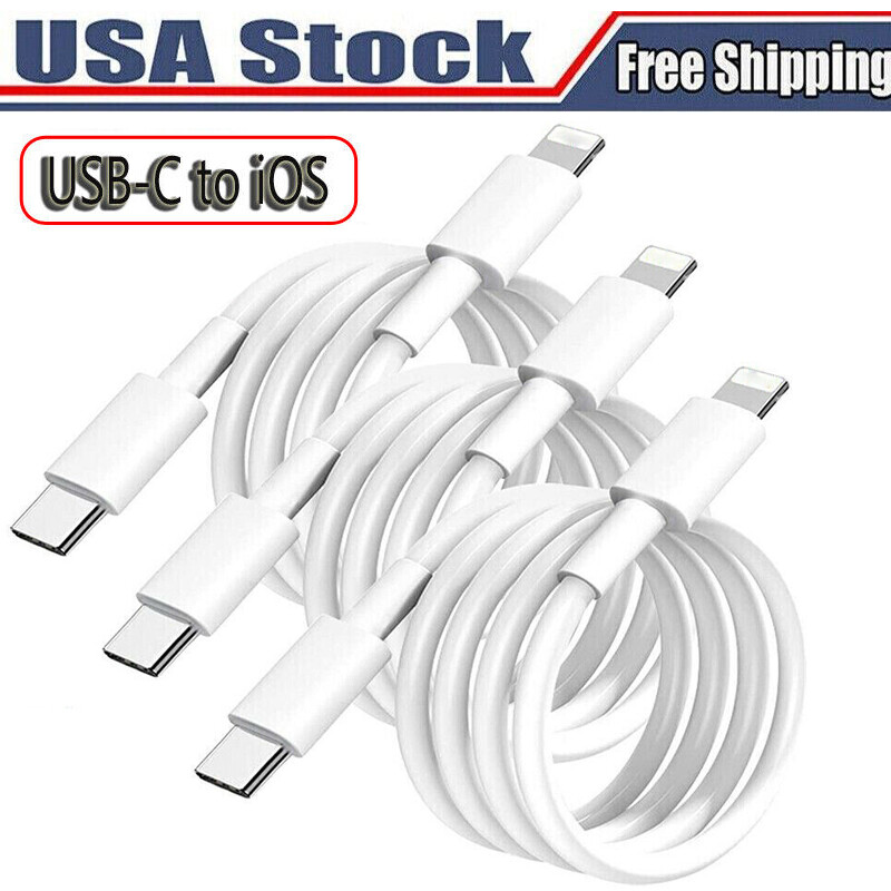 20W Charger USB-C to iOS Fast Charging Cable for iPhone 14 13 12 11 Pro Max
