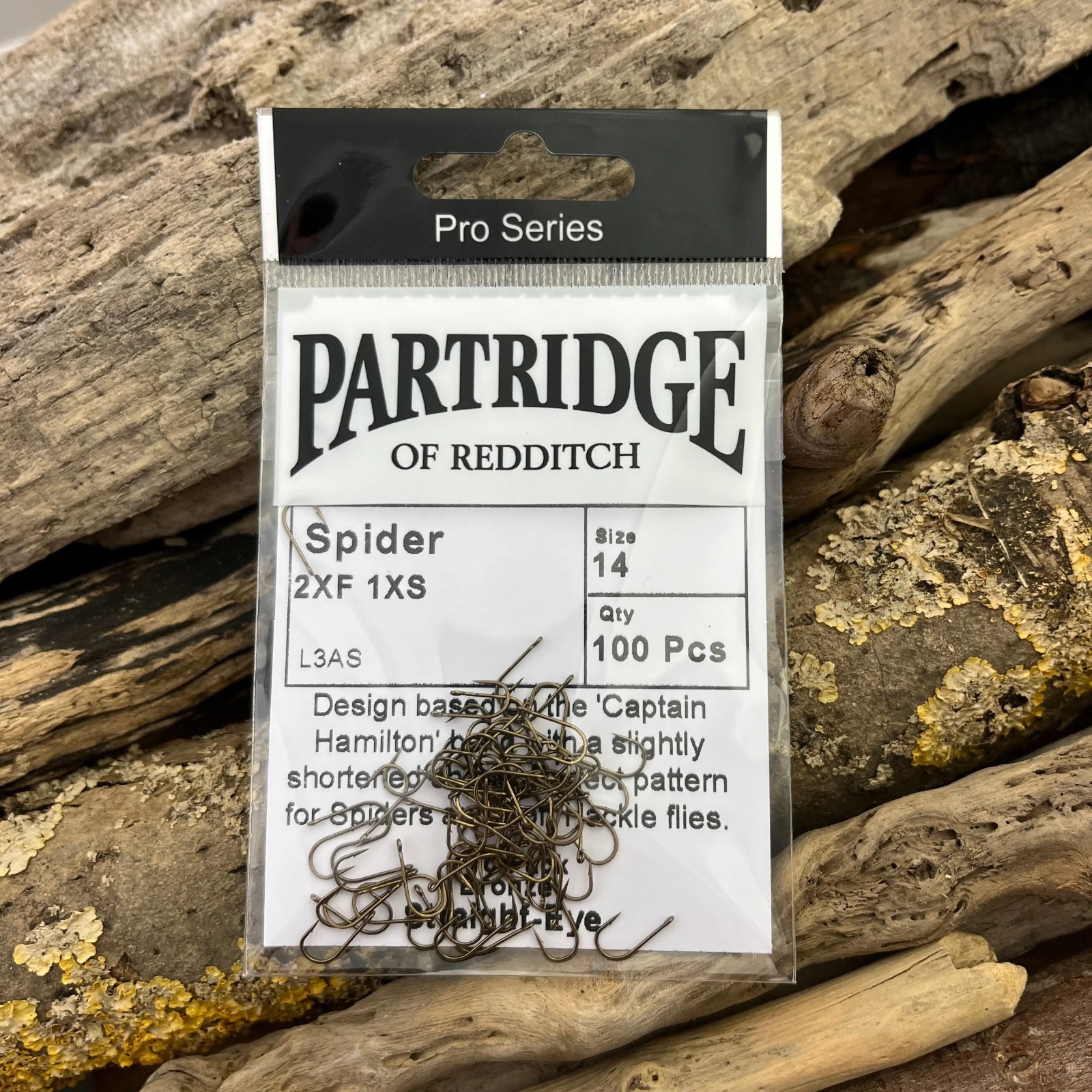 Partridge Trout L3AS Classic Spider Hook PRO-Pack 100's for serious fly tyers