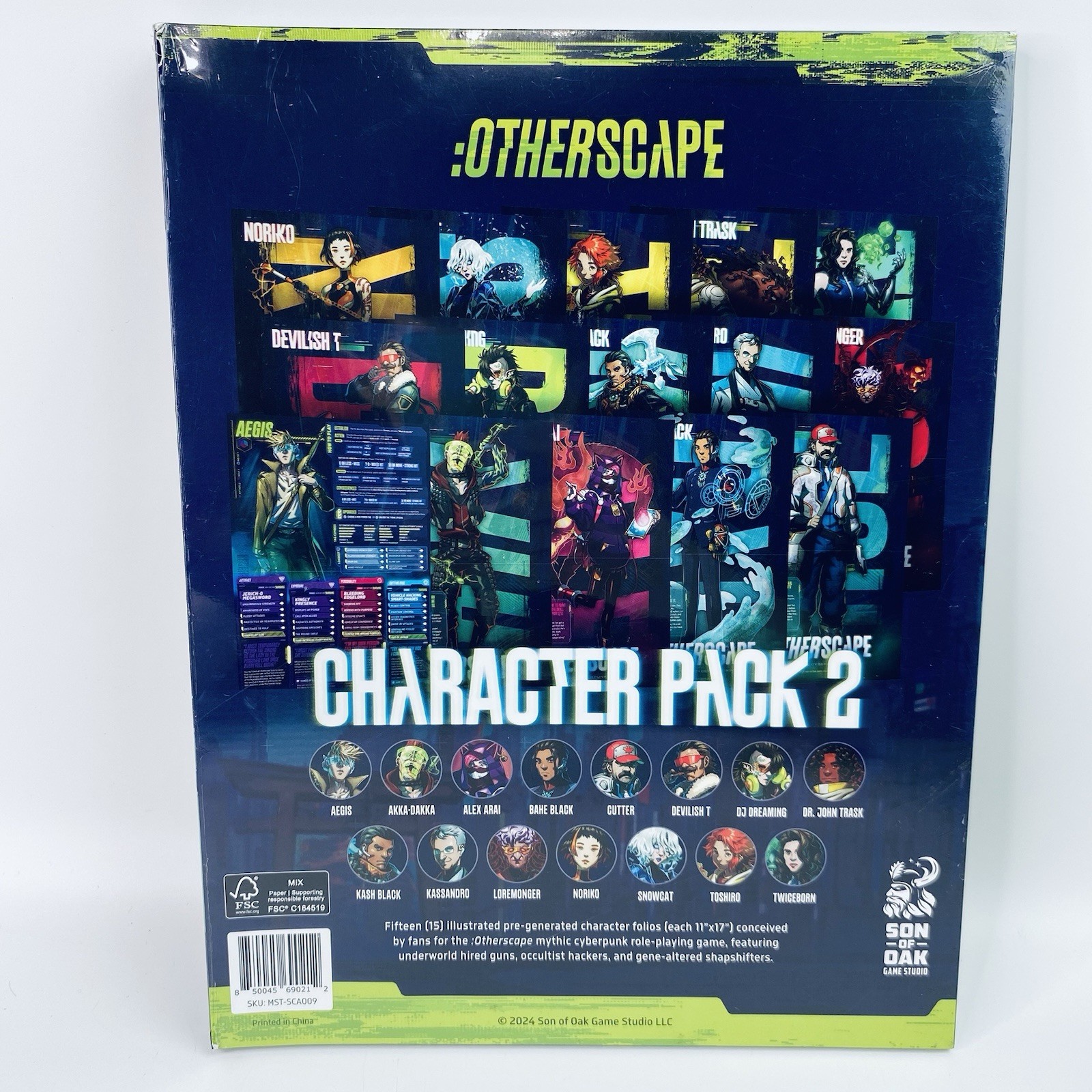 Son of Oak Otherscape: Character Pack 2 RPG Game 15 Illustrated Folios 2024 NEW