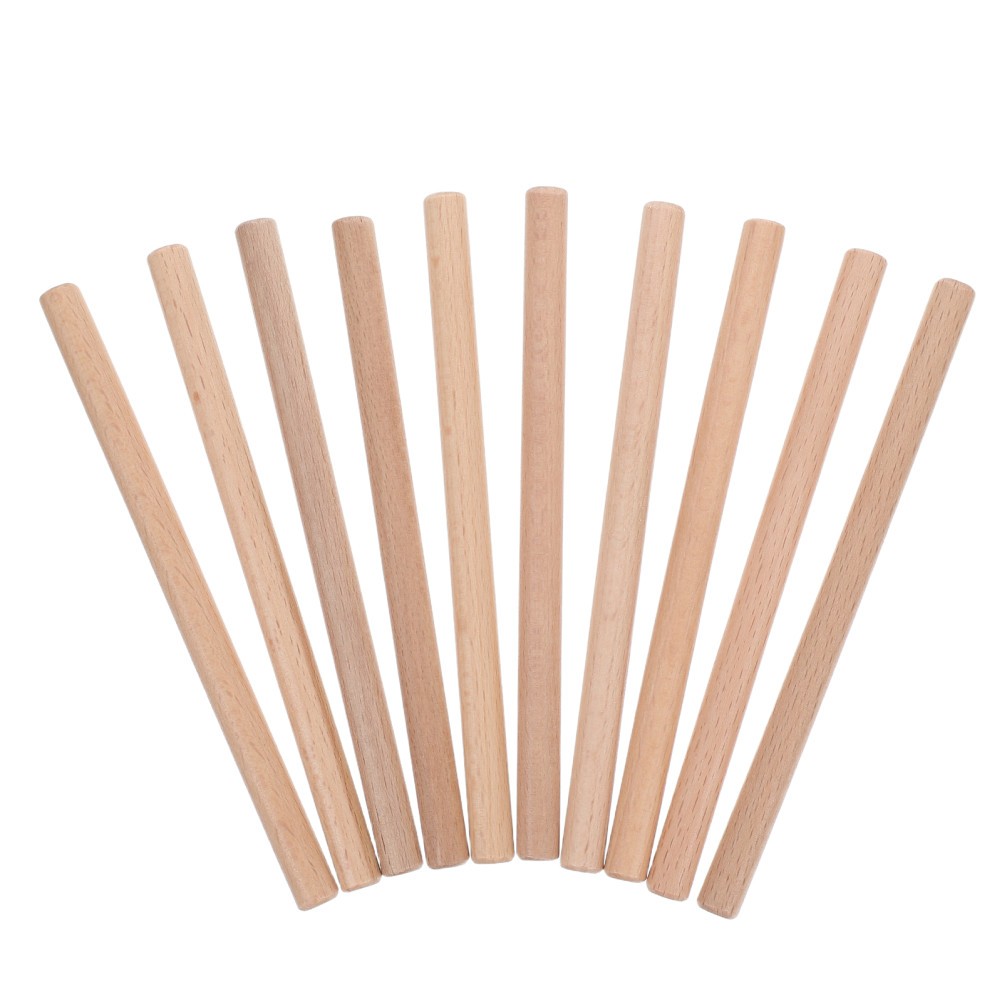10Pcs Durable Wooden Pegboard Pegs Khaki Wood Panel Storage Organizer