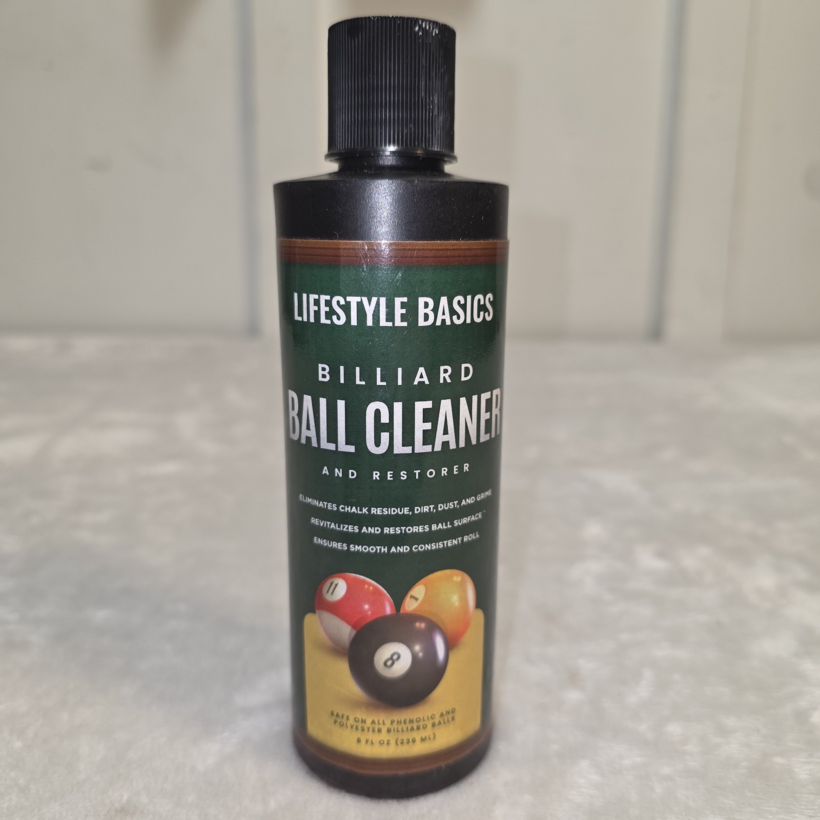 Billiard Ball Cleaner and Restorer Polish All-in-One Pool Ball Cleaner 70% Full