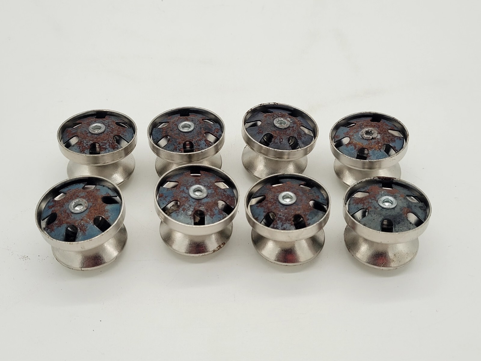 8 pk 1 1/4" Nickel Plated w/Nylon Base Swivel Plate Glide Feet for Furniture