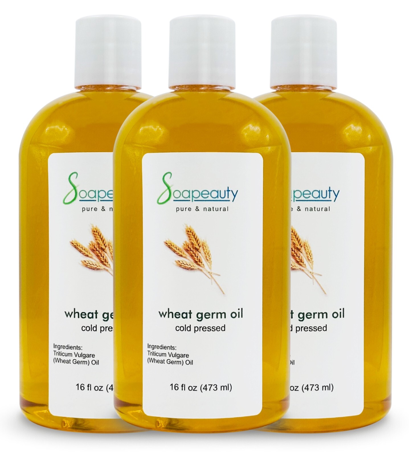 WHEAT GERM OIL UNREFINED NATURAL CARRIER COLD PRESSED RAW PURE 48 OZ (3 X 16)