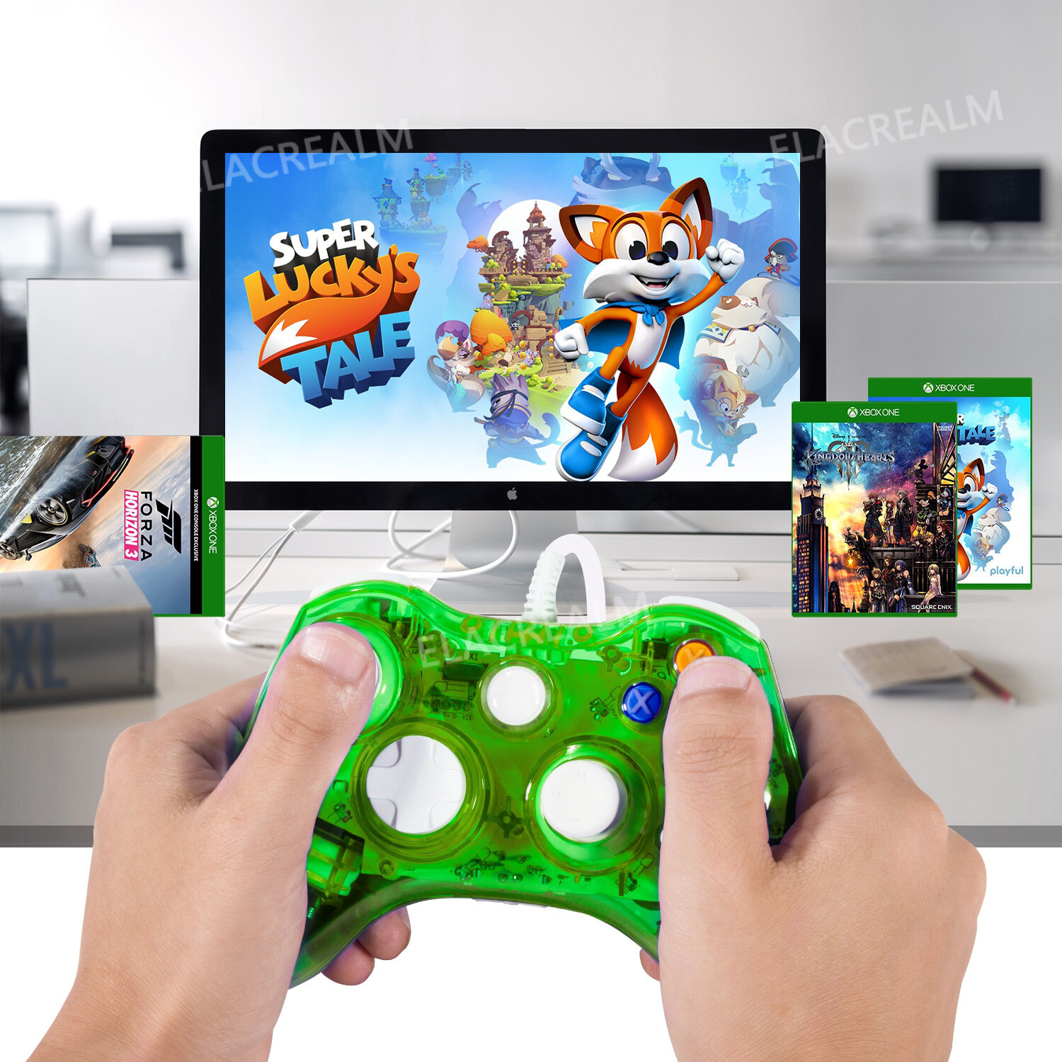 Glow USB Wired/Wireless Game Controller For Microsoft Xbox 360 Slim&PC Afterglow
