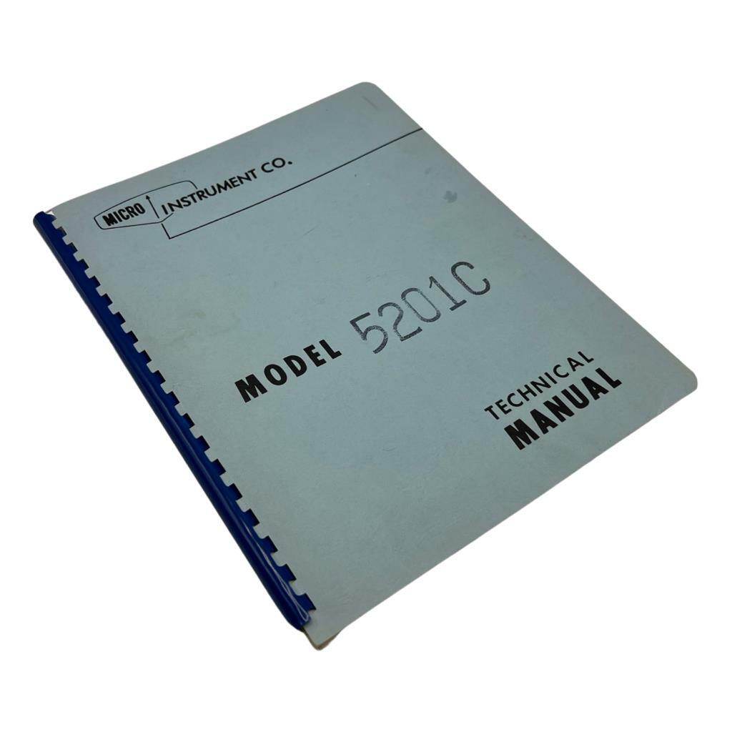 Micro Instrument Model 5201C Memory Voltmeter Technical Manual