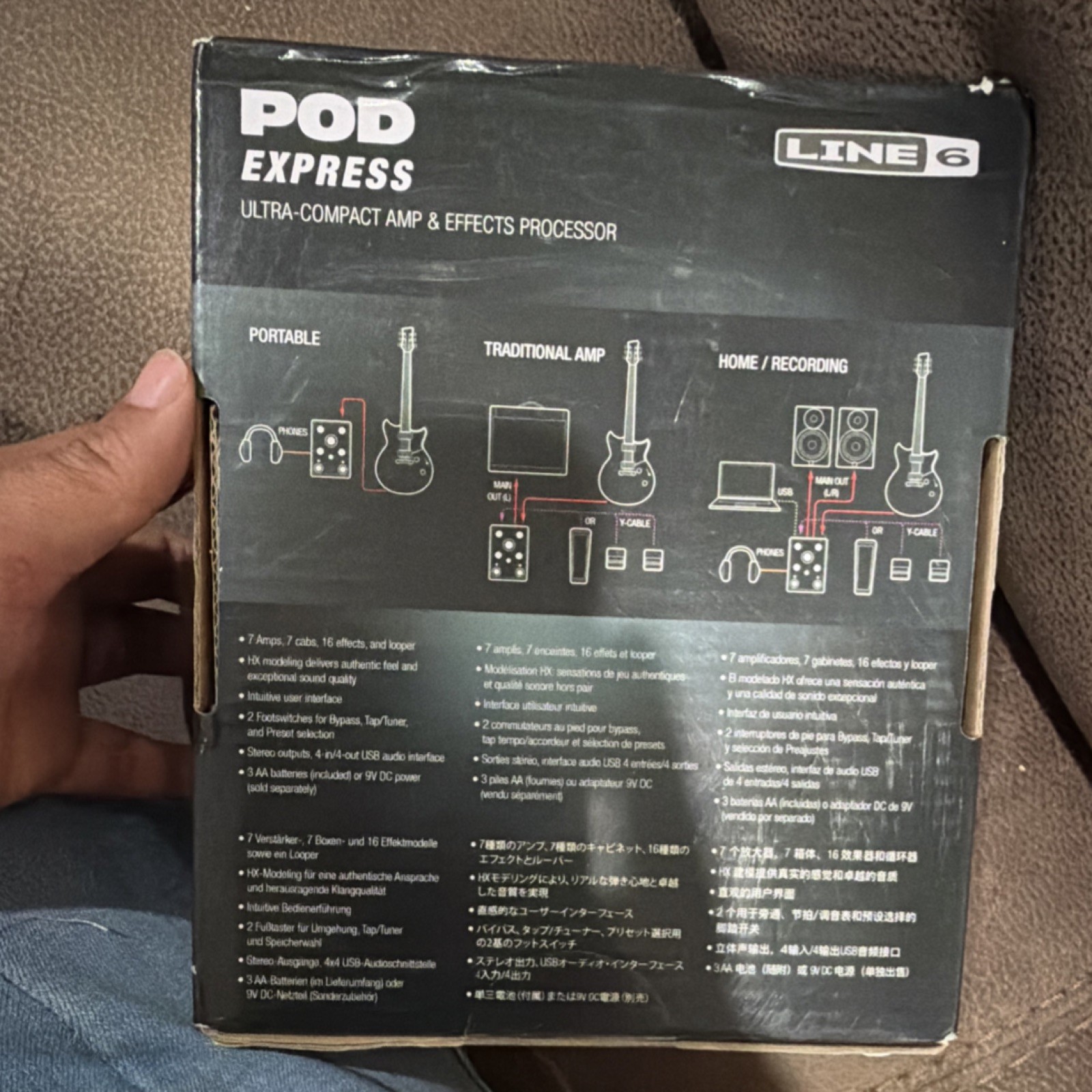 Line 6 POD Express Ultra-Compact Amp & Effects Processor for Guitar