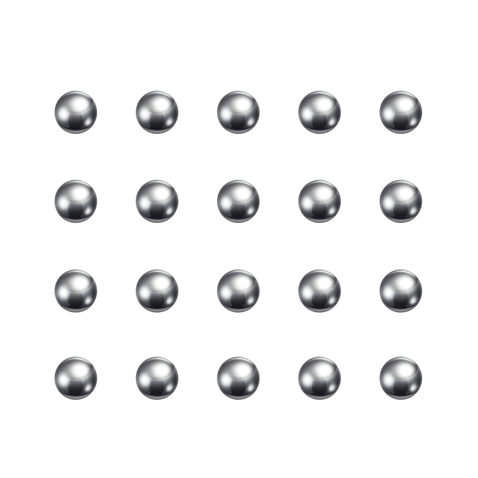 100Pack 7mm Carbon Steel Bearing Balls Precision Polished Balls