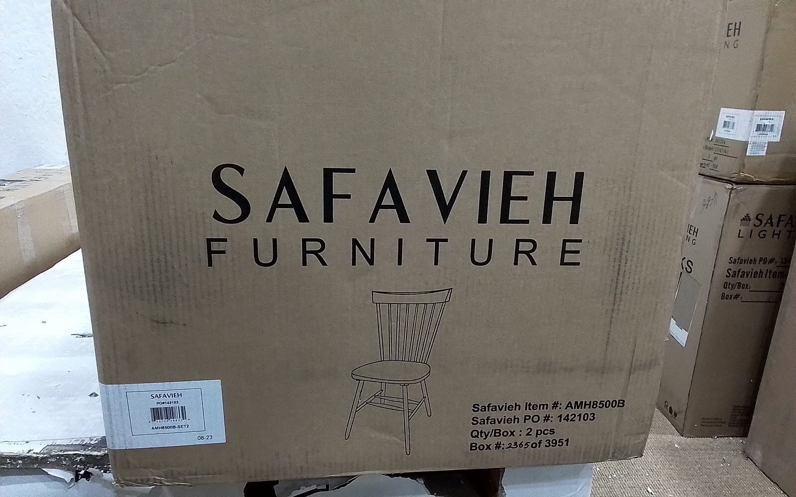 Safavieh PARKER SPINDEL SIDE CHAIR, Reduced Price 2172730318 AMH8500B