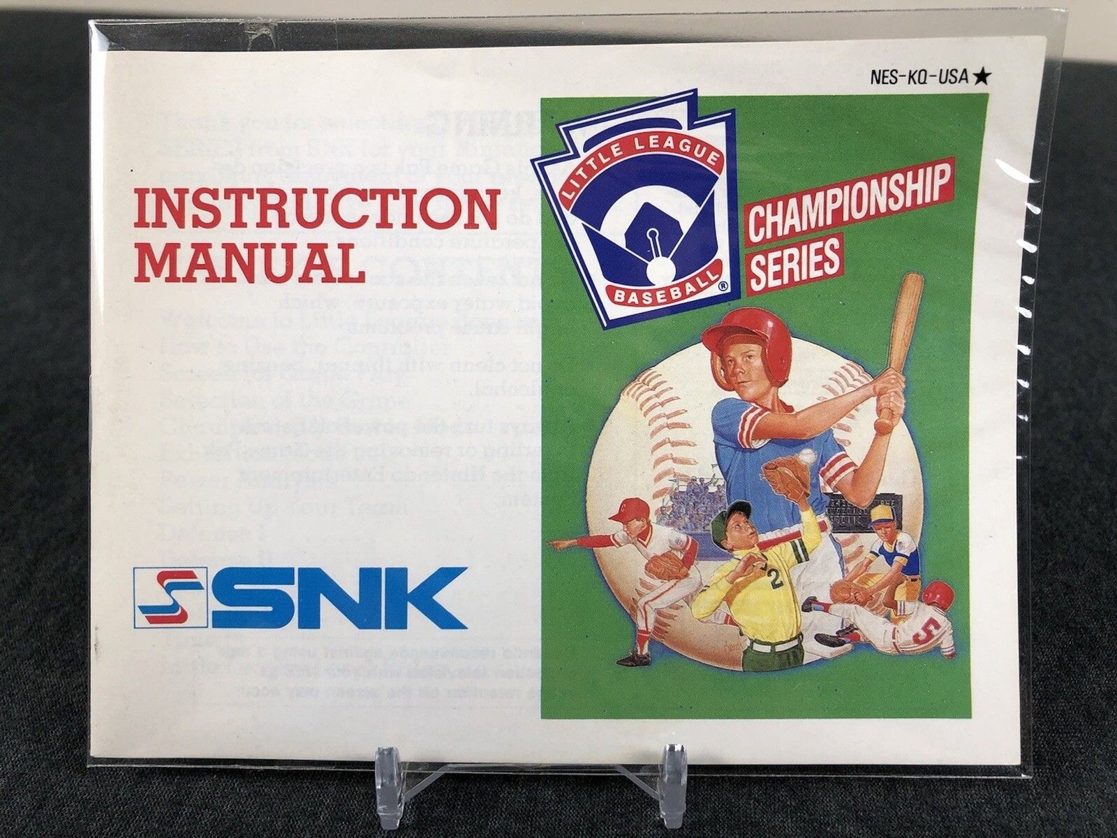 Little League Baseball Championship Series - Manual Only - Very Good - SAFE SHIP