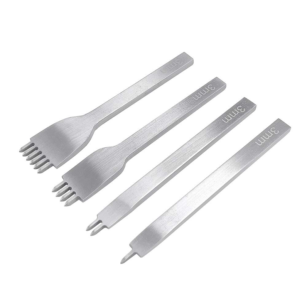 3mm Leather Craft Pricking Iron Graving Stitching Chisel Hole Punch Tools