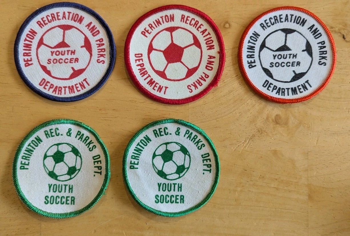 Vintage 1980s Perinton Recreation and Parks Soccer Patches Set of 5