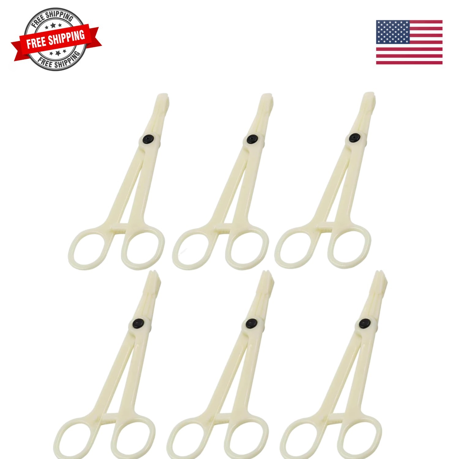 Piercing Clamps - 10Pcs Disposable Piercing Clamps with 5Pcs Rounded Slotted ...
