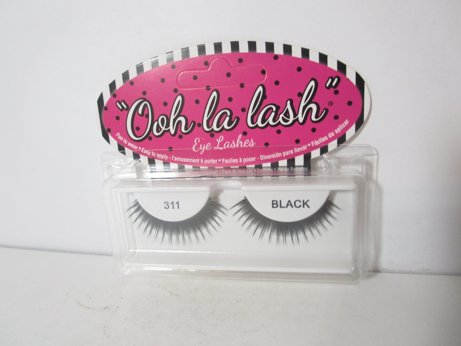 Ooh la lash Self Adhesive Eyelashes 311 BLACK, False Eyelashes, 10 PAIRS
