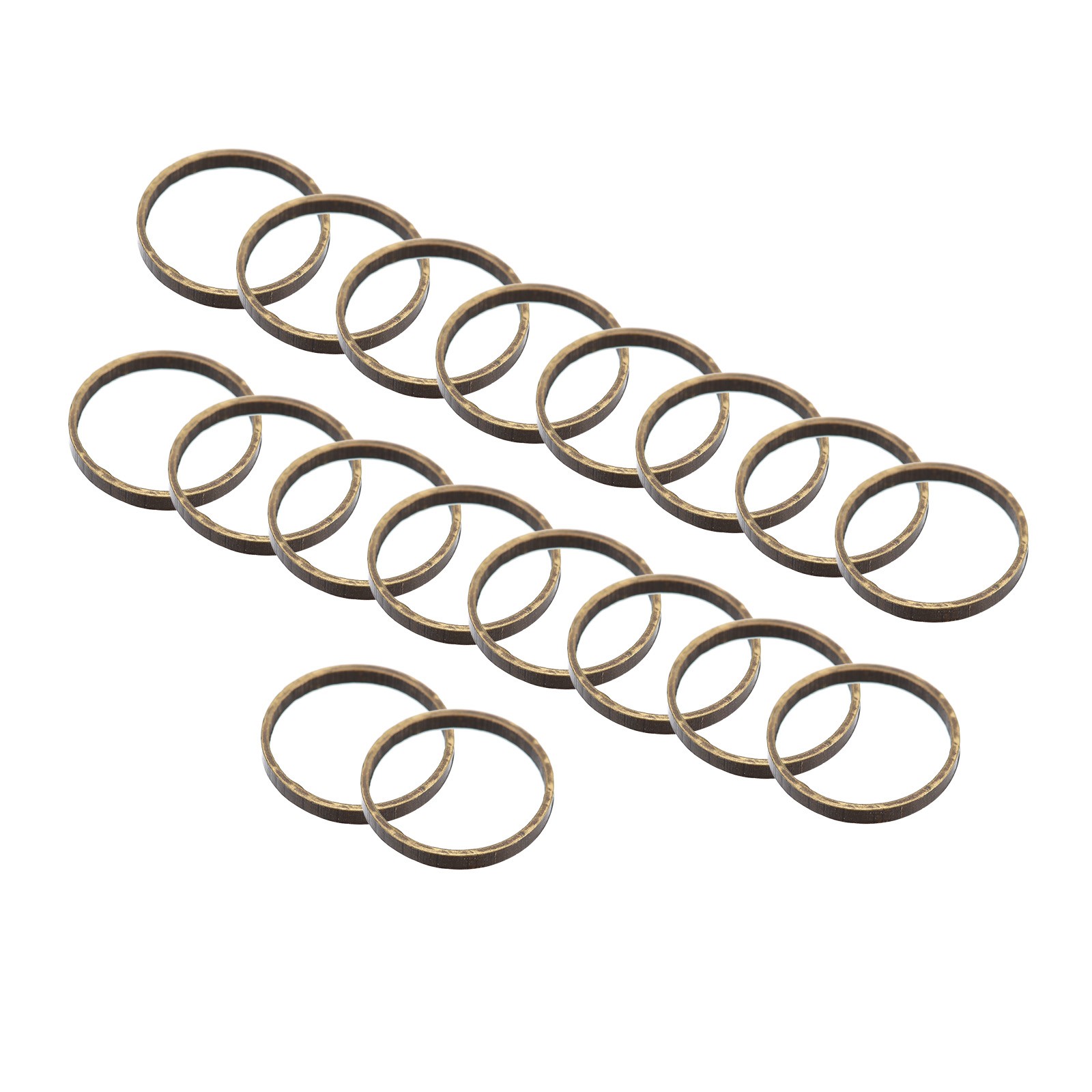 30pcs Earrings Beading Hoop 0.3" Dia Round Finding Ring Pendant Bronze