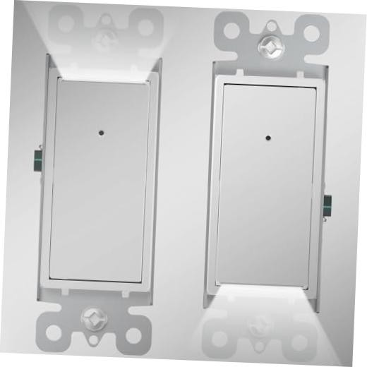 Illuminated Light Switch, 3-Way, White, 15A 120/277V, 2 Pack | 3 WAY | 2PACK