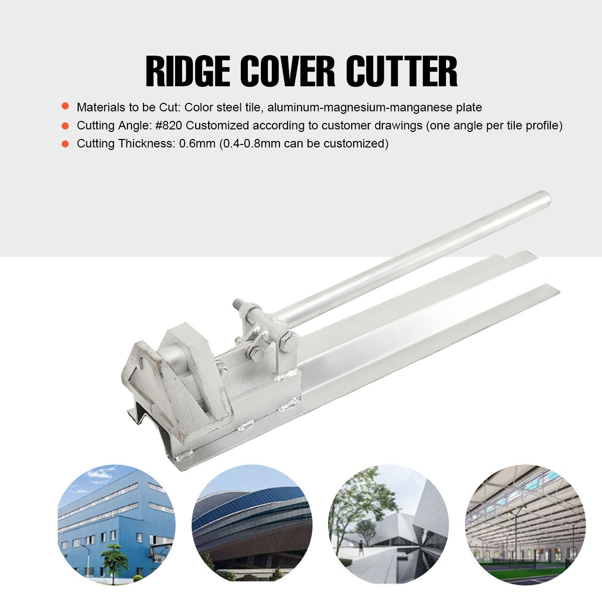 0.6mm Manual Roof Panel Ridge Cover Cutter Roofing Color Steel Tile Angle Cutter