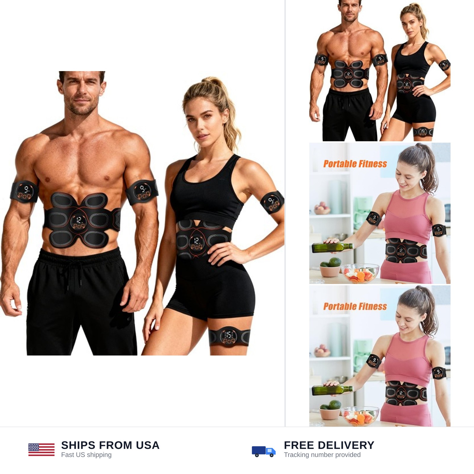 BLASET ABS Muscle Stimulator, Ab Toning Trainer Fitness Belt, Workout Equipme...