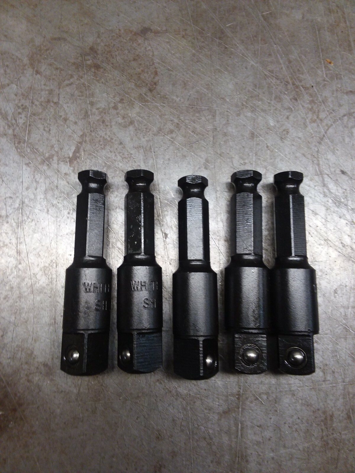 WHITE-USA Lineman's 7/16" to 1/2" Impact Socket Adapter SH1614 NEW Lot of 5