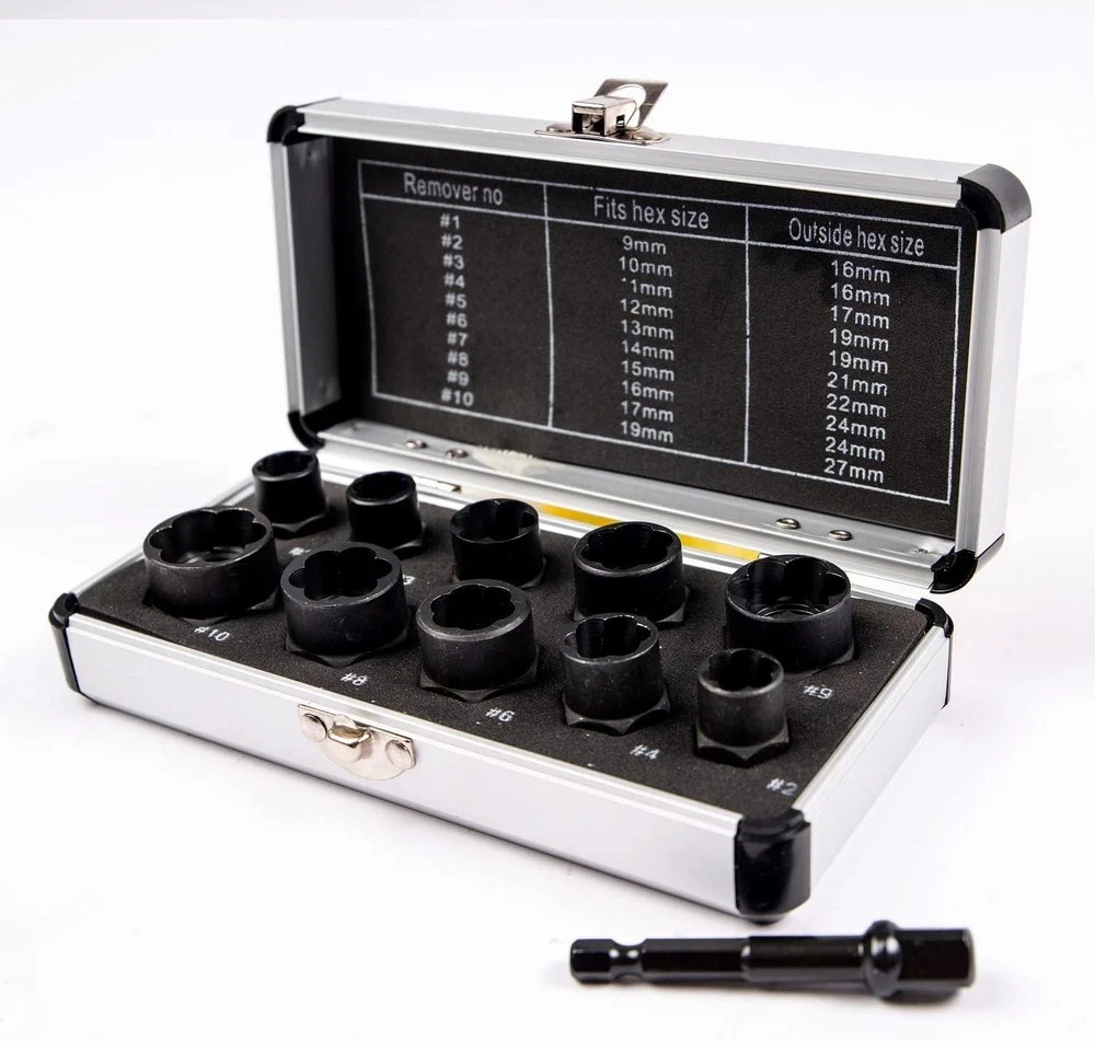 PANOVOS 10Pcs Bolt Extractor Damaged Nut Remover Set,Broken Screw Bolt...