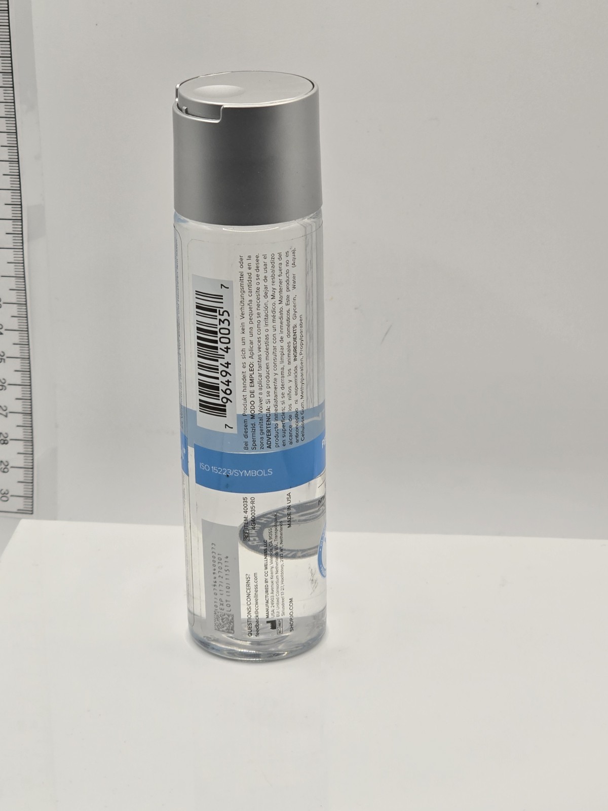 Sealed System Jo H2O 4oz Original Water Based PREMIUM Personal Lubricant
