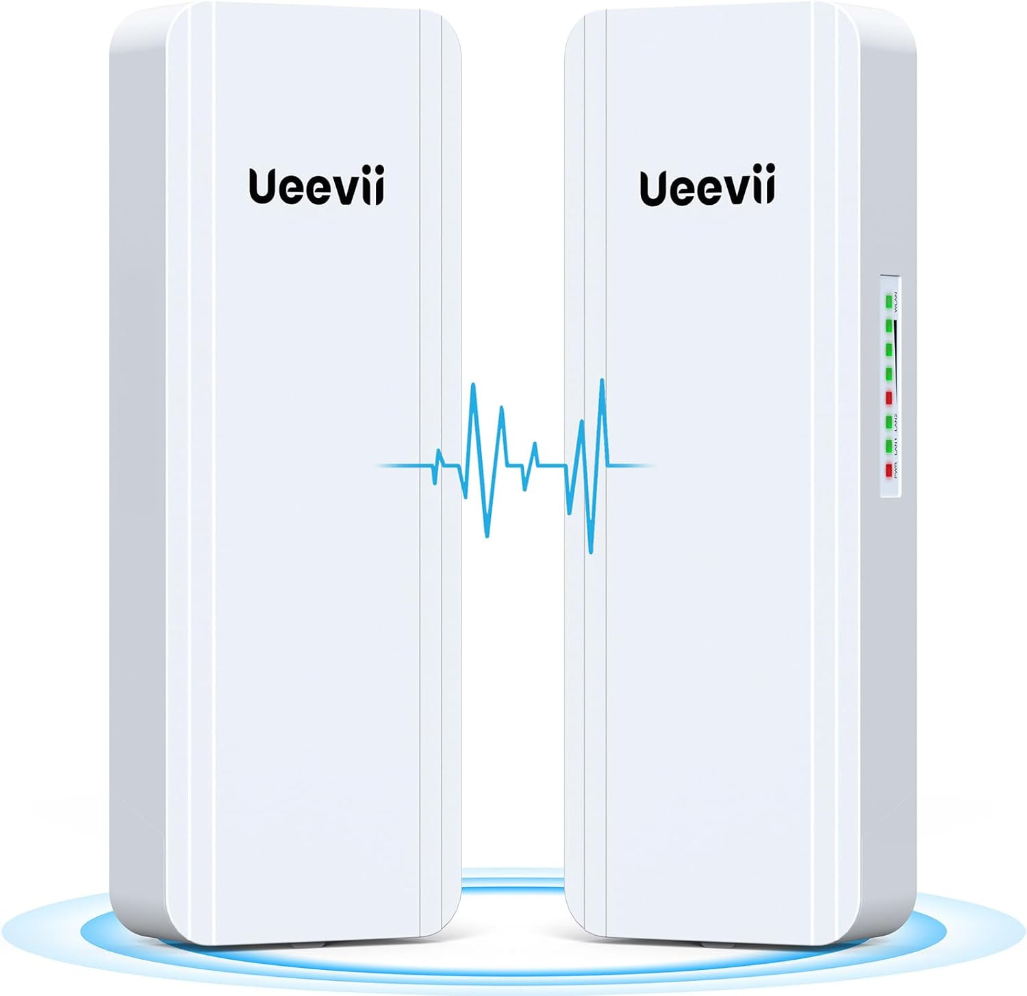 Ueevii 2.4G & 5G Dual Band Wireless Bridge, IP65 Outdoor Point to Point Wifi Bri