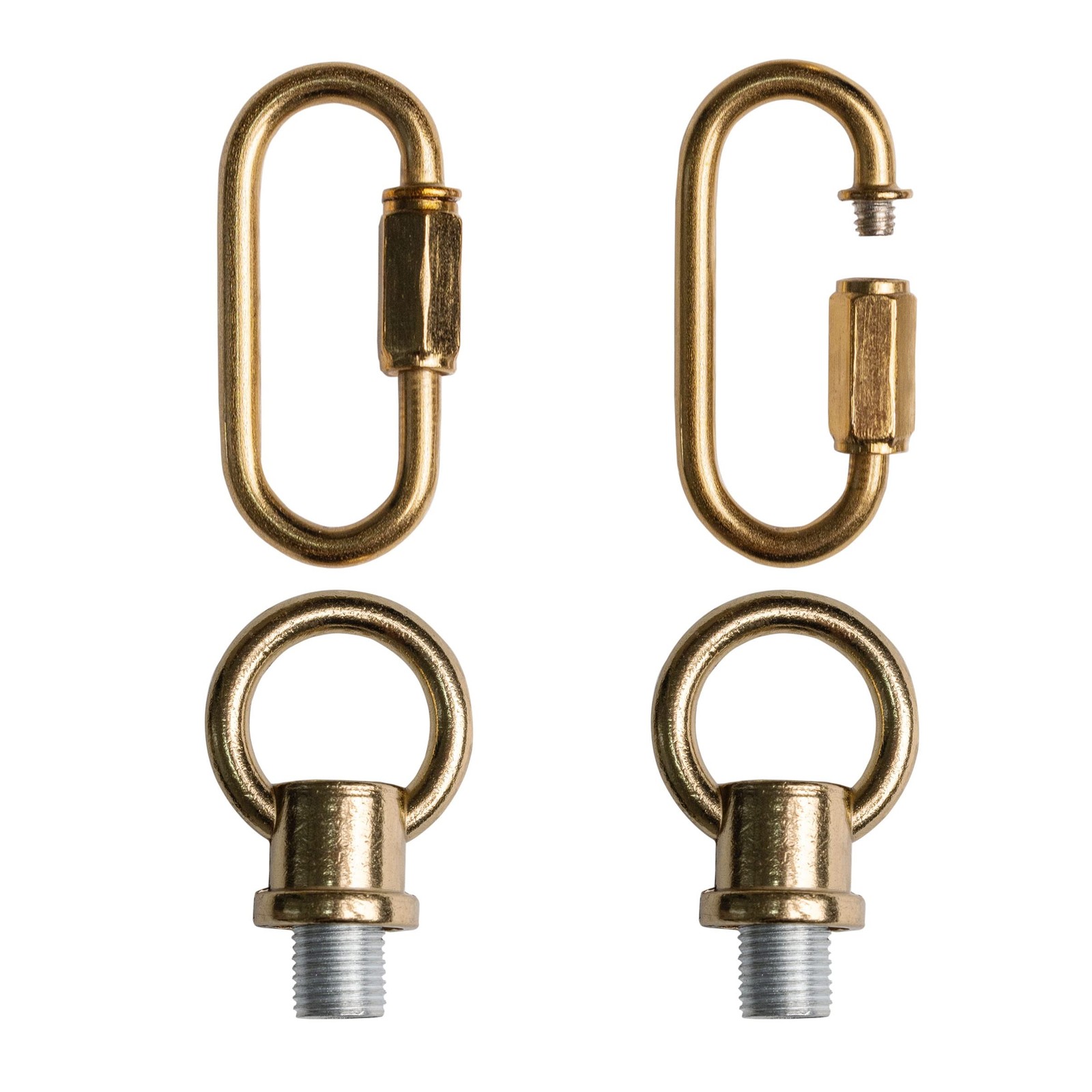 Brass Hook Rings For Light Fixture M10/M12 2 PCS With 2 Link Buckles